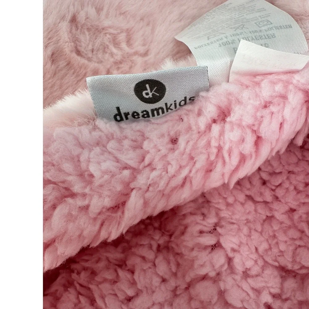 Baby Blanket Pink Heart Plush‎ Sherpa Cozy Soft 30x40